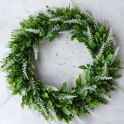 14'' To 17'' Faux Green Artificial Plant Leaves Plastic