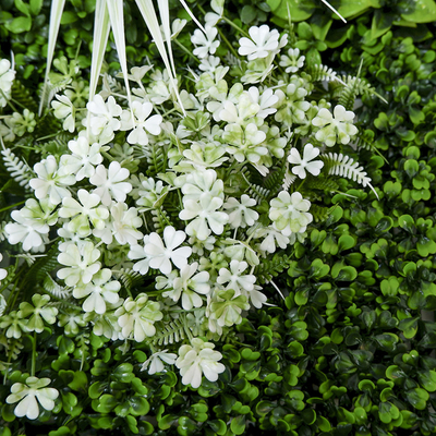 Outdoor Plastic Artificial Plant Wall Panel 30mm Vertical Garden Landscape