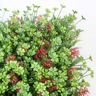 PE Plastic Greenery Artificial Grass Wall Panels Backdrop 30mm For Indoor Decor