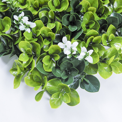 Boxwood Panel Artificial Plant Wall Green Flower Grass Backdrop For Indoor Decoration