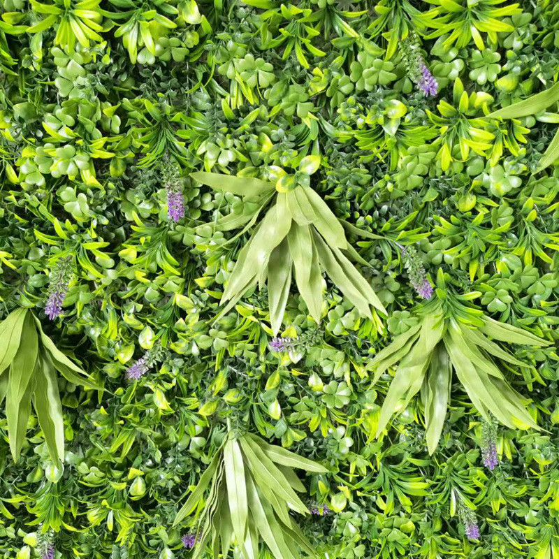 2x25cm Green Hedge Artificial Flower Wall Panel